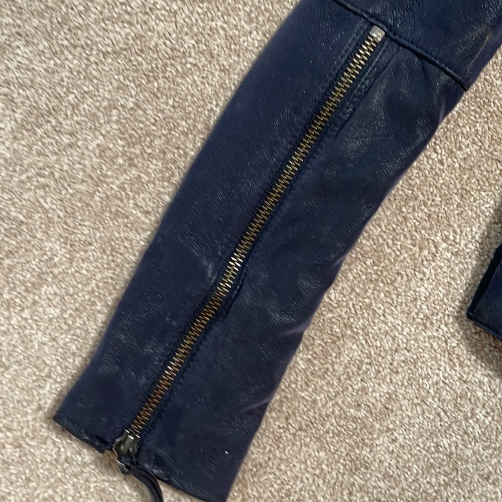 Nice Navy Leather Jacket! - image 2